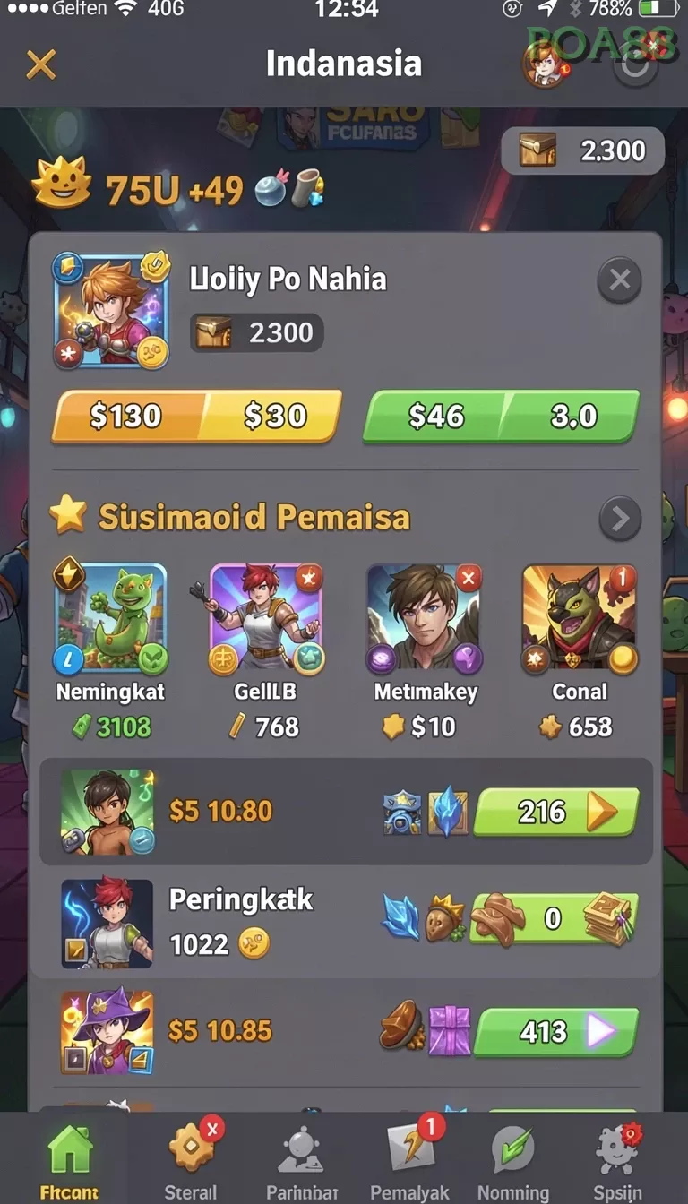 Cuplikan layar K234 — pengaturan akun
