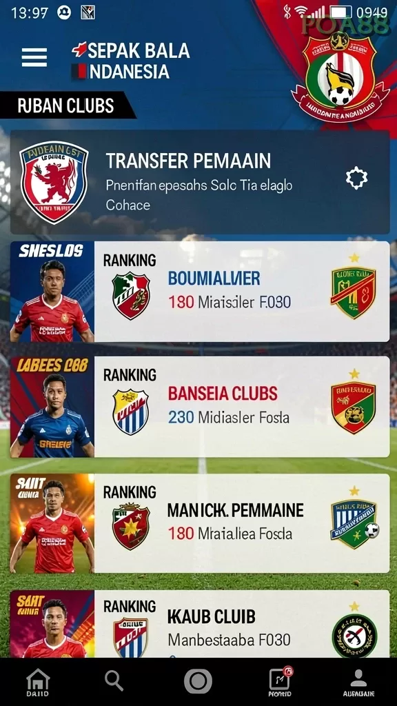 Cuplikan layar PLAYWIN — halaman utama